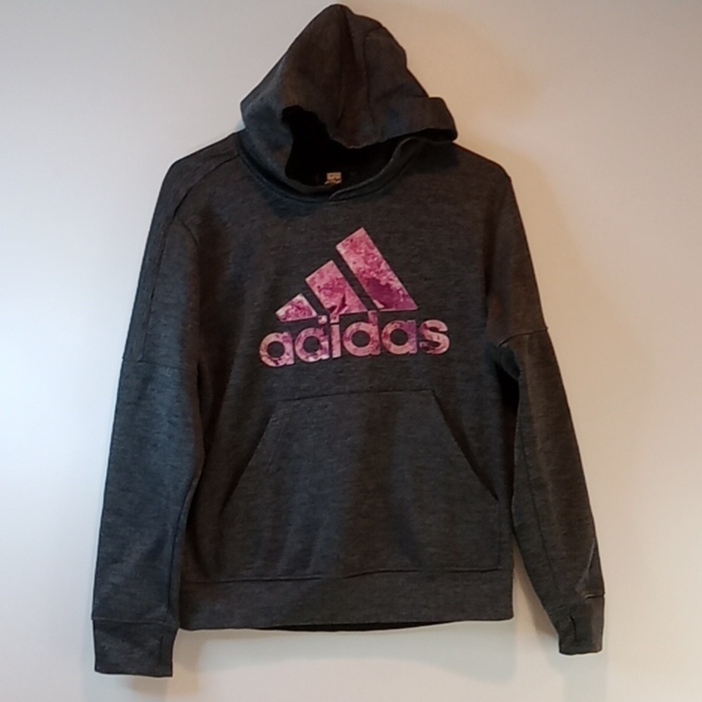Adidas Climawarm Pullover Hoodie  Running Thumb Holes Women’s Sz Med EUC NICE!